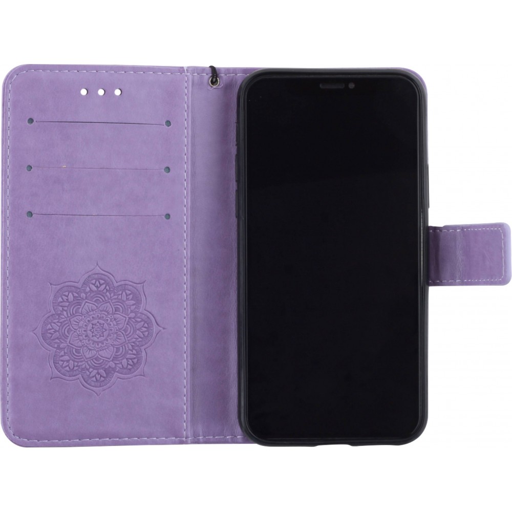 Hülle iPhone 11 Pro Max - Flip Dreamcatcher - Violett