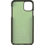 Coque iPhone 11 Pro Max - NOPAAL cuir de cactus vegan vert pampa