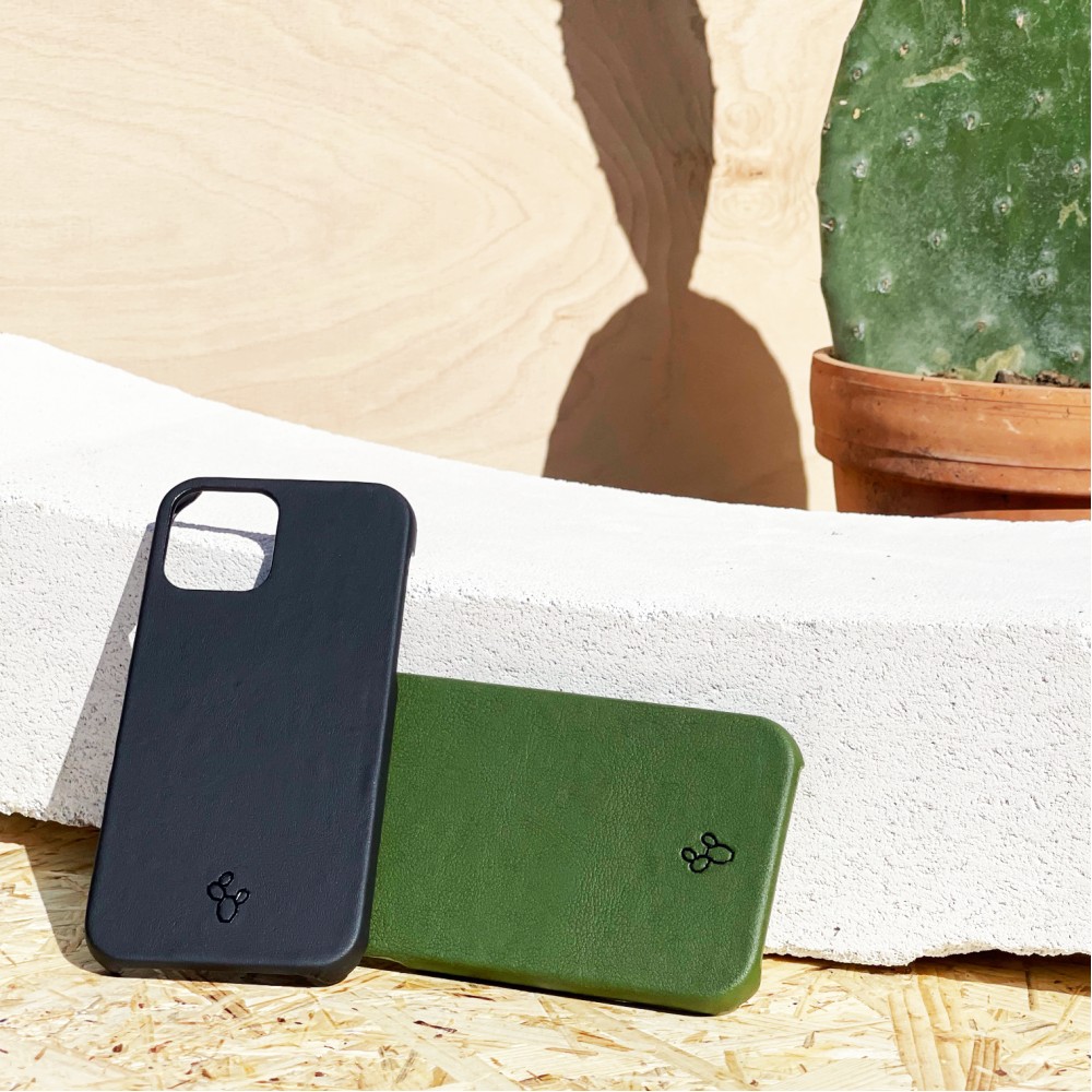 Coque iPhone 11 Pro Max - NOPAAL cuir de cactus vegan vert pampa