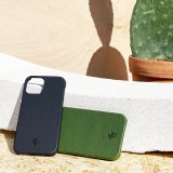 Hülle iPhone 11 Pro Max - NOPAAL veganes Kaktusleder pampasgrün