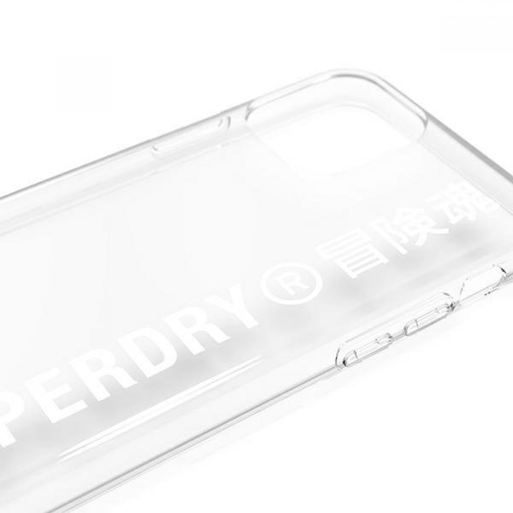 iPhone 11 Pro Case Hülle - Superdry Clear Case transparent mit Logoaufdruck