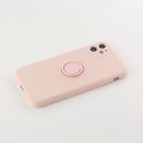 Hülle iPhone X / Xs - Soft Touch mit Ring - Rosa