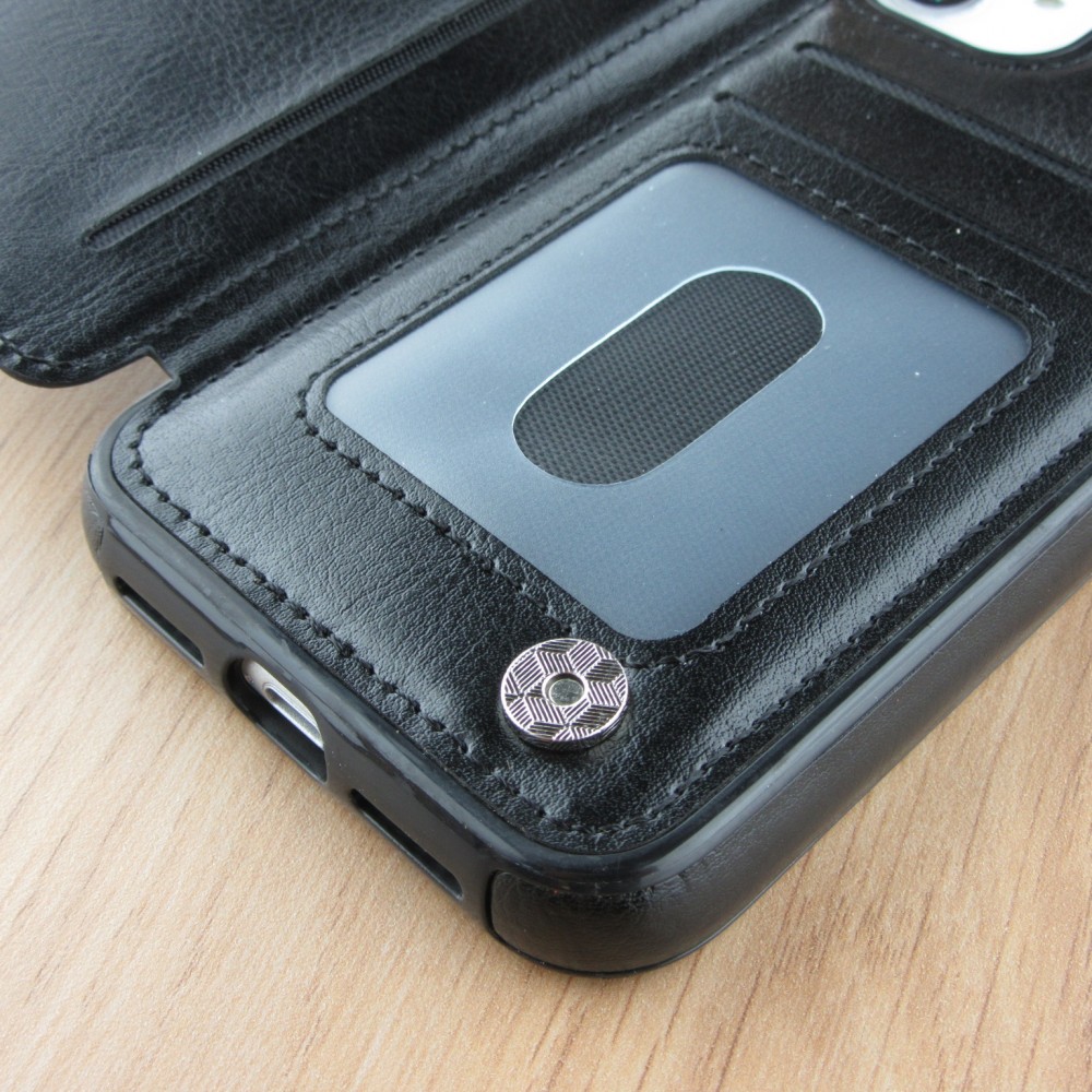 Hülle iPhone 11 - Wallet Premium Cards - Schwarz