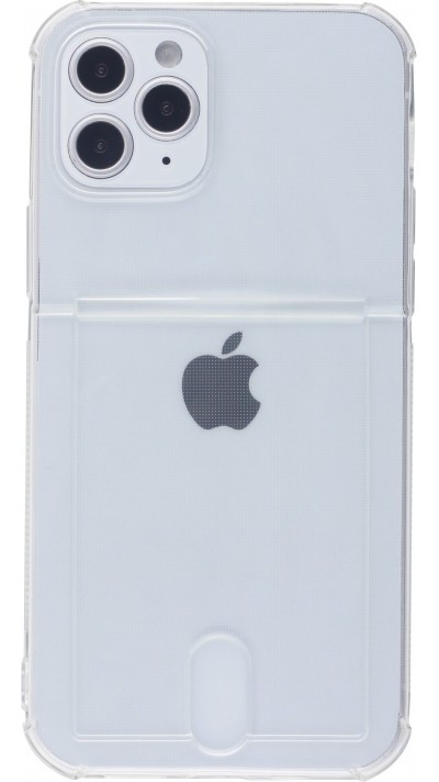 Hülle iPhone 11 Pro - Gummi Bumper Kartenhalter - Transparent
