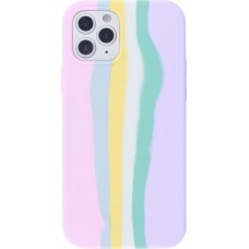 Coque iPhone 11 Pro Max - Soft Touch multicolors rose - Violet