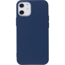 Coque iPhone 12 / 12 Pro - Silicone Mat - Bleu foncé