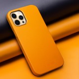 Hülle iPhone 12 Pro Max - Qialino Echtleder (MagSafe kompatibel) - Orange