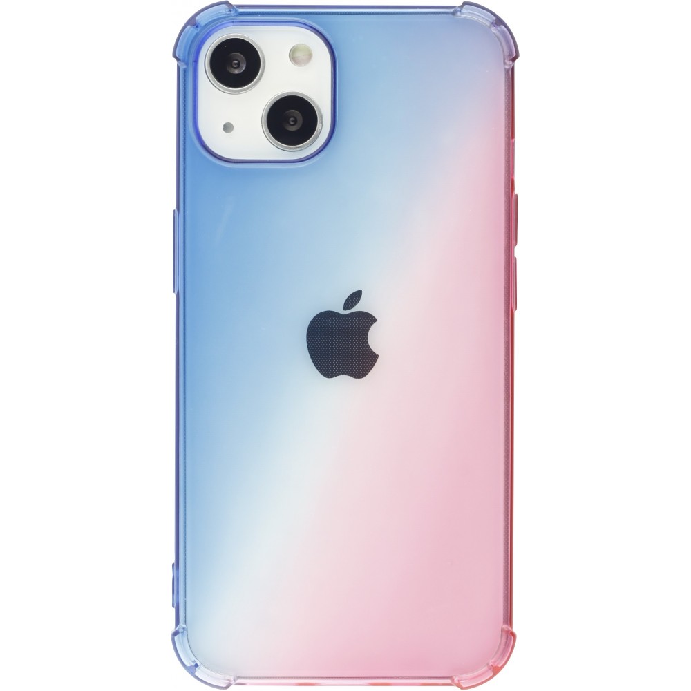 iPhone 15 Plus Case Hülle - Gummi Bumper Rainbow mit extra Schutz für Ecken Antischock - bleu - Rosa