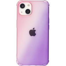 iPhone 15 Plus Case Hülle - Gummi Bumper Rainbow mit extra Schutz für Ecken Antischock - rosa - Violett