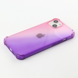 iPhone 15 Plus Case Hülle - Gummi Bumper Rainbow mit extra Schutz für Ecken Antischock - rosa - Violett