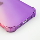 iPhone 15 Plus Case Hülle - Gummi Bumper Rainbow mit extra Schutz für Ecken Antischock - rosa - Violett