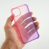 iPhone 15 Plus Case Hülle - Gummi Bumper Rainbow mit extra Schutz für Ecken Antischock - rosa - Violett