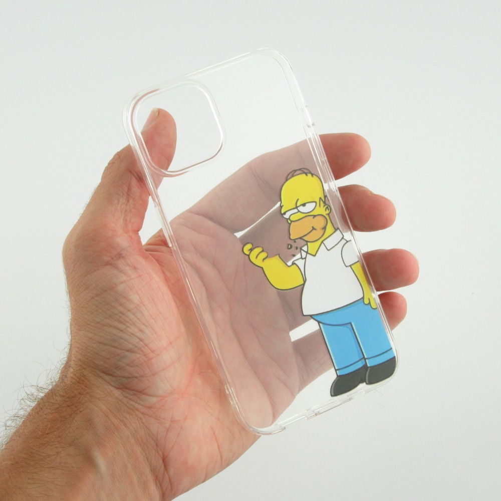 iPhone 14 Plus Case Hülle - Gummi cartoon Homer Simpson