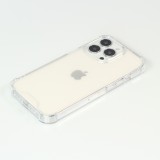 iPhone 15 Pro Case Hülle - Bumper Glass TPU Anti-Schock mit Acryl - Transparent