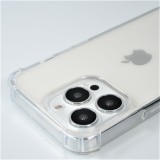 iPhone 15 Pro Case Hülle - Bumper Glass TPU Anti-Schock mit Acryl - Transparent