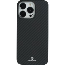 iPhone 13 Pro Case Hülle - Carbomile Schutzcase aus echtem Aramid Carbonfaser - Schwarz