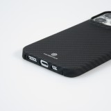 iPhone 15 Pro Case Hülle - Carbomile Schutzcase aus echtem Aramid Carbonfaser - Schwarz