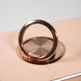 Hülle iPhone 13 Pro - Gummi Bronze mit Ring - Rosa