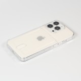 Hülle iPhone 15 Pro - Gummi Bumper Kartenhalter - Transparent