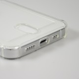 Hülle iPhone 15 Pro - Gummi Bumper Kartenhalter - Transparent