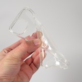 Hülle iPhone 16 Pro Max - Gummi Bumper Kartenhalter - Transparent