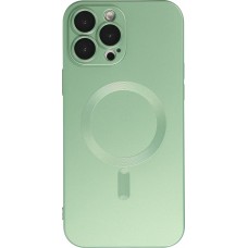 iPhone 16 Pro Max Case Hülle - Gummi weich mit Kameraschutzglas MagSafe - Grün