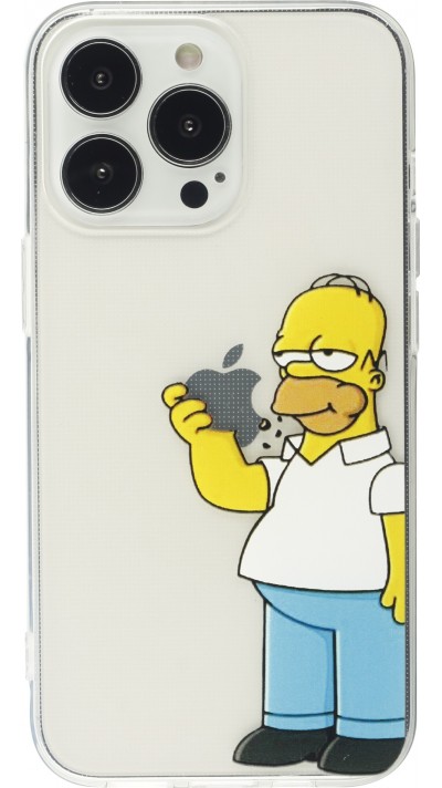 iPhone 14 Pro Max Case Hülle - Gummi cartoon Homer Simpson