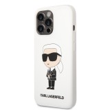 iPhone 13 Pro Max Case Hülle - Karl Lagerfeld schik silikon Soft-Touch - Weiss