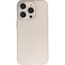 iPhone 15 Pro Case Hülle - Plastik ultra dünn semi-transparent matt - Grau