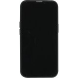 iPhone 14 Pro Max Case Hülle - Silikon Mat Herz gold - Schwarz