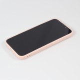 Coque iPhone 15 Pro - Silicone Mat Coeur doré - Rose