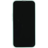 iPhone 15 Pro Max Case Hülle - Silikon Mat Herz gold - Türkis