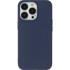 iPhone 15 Pro Case Hülle - Silikon Mat dunkelblau