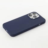 iPhone 15 Pro Case Hülle - Silikon Mat dunkelblau