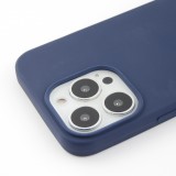 iPhone 15 Pro Case Hülle - Silikon Mat dunkelblau