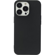 iPhone 15 Pro Max Case Hülle - Silkon Mat - Schwarz