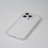 iPhone 15 Pro Case Hülle - Plastik ultra dünn semi-transparent matt - Weiss