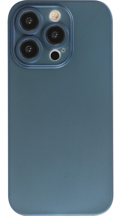 iPhone 14 Pro Max Case Hülle - Plastik ultra dünn semi-transparent matt - Blau