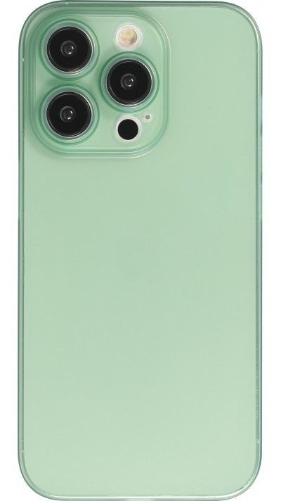 iPhone 14 Pro Case Hülle - Plastik ultra dünn semi-transparent matt - Grün