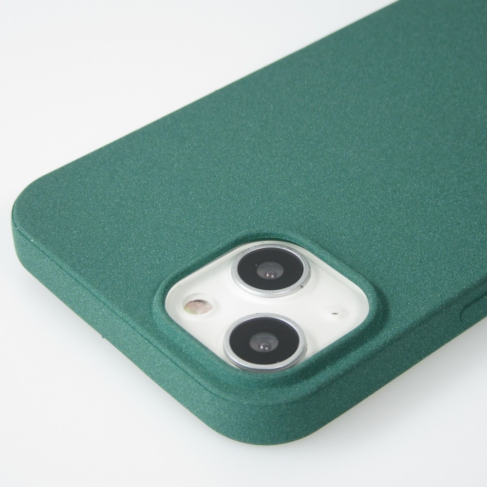 Hülle iPhone 13 mini - Silikon Mat Rau - Dunkelgrün