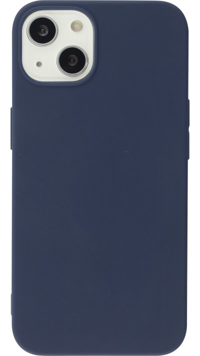 iPhone 15 Plus Case Hülle - Silikon Mat dunkelblau