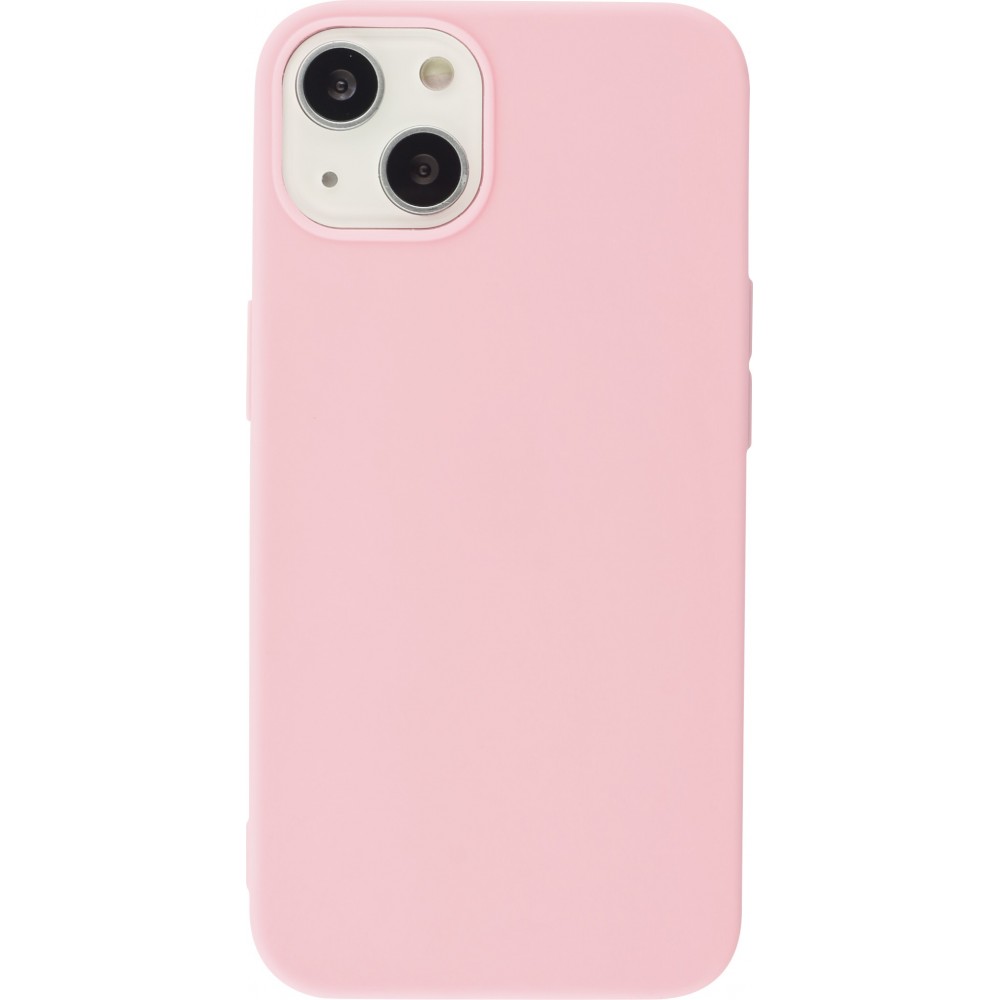 Coque iPhone 15 - Silicone Mat - Rose foncé