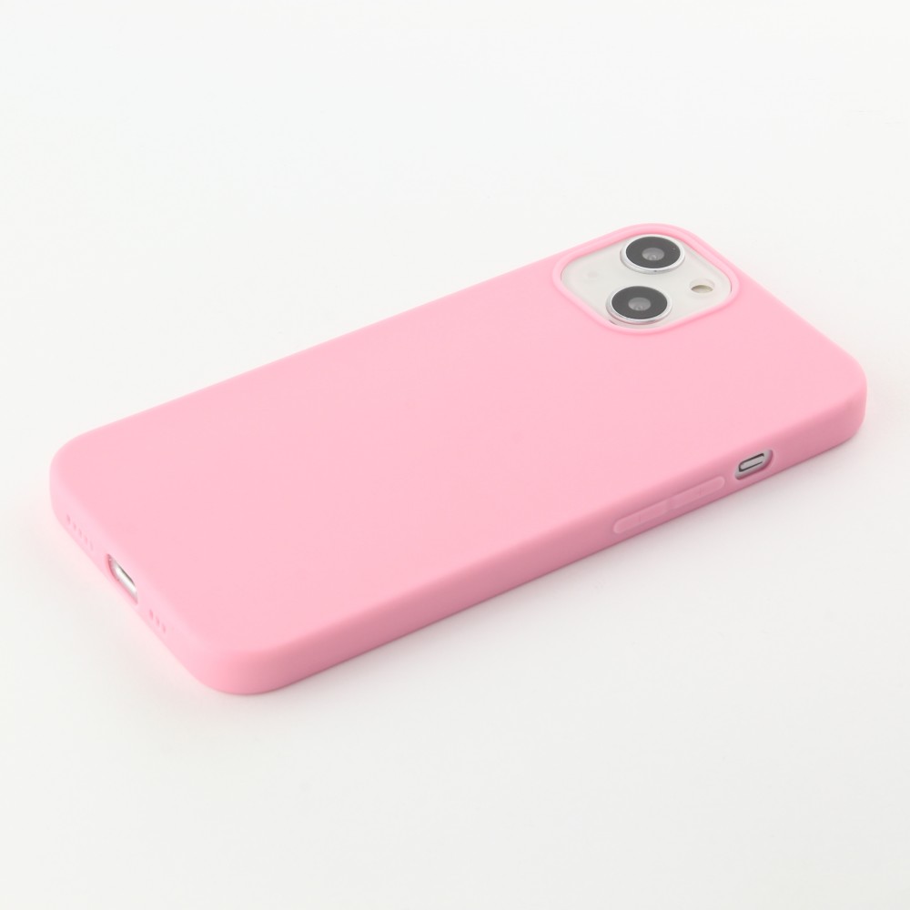 Coque iPhone 15 - Silicone Mat - Rose foncé