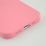 Coque iPhone 15 - Silicone Mat - Rose foncé