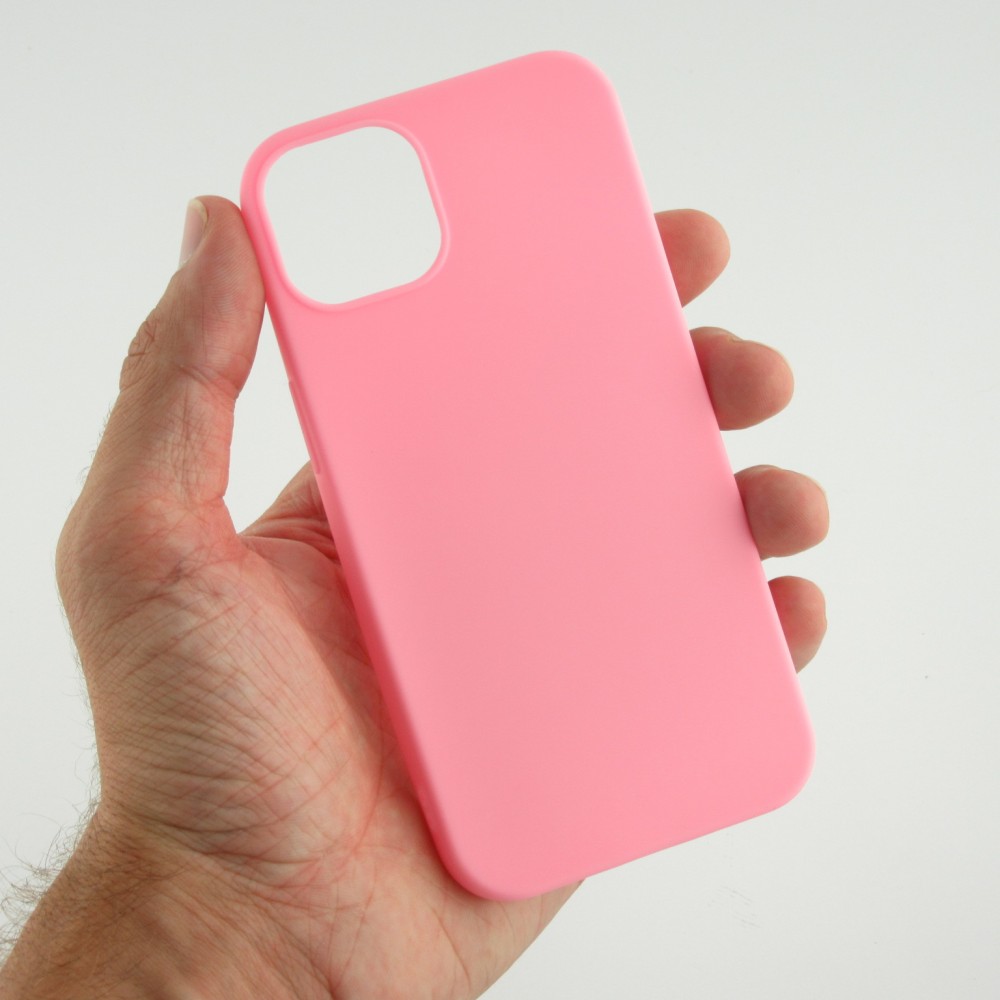 Coque iPhone 15 - Silicone Mat - Rose foncé