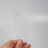 iPhone 15 Case Hülle - Plastik ultra dünn semi-transparent matt - Weiss