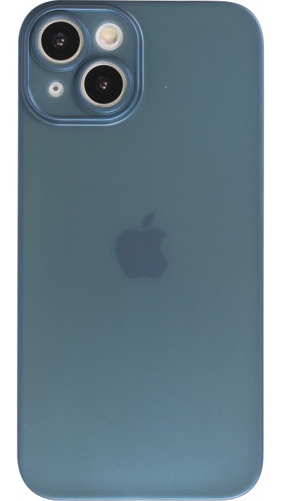 iPhone 15 Plus Case Hülle - Plastik ultra dünn semi-transparent matt - Blau