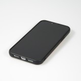 iPhone 14 Plus Case Hülle - Silikon Gummi Cover Haze Kartenhalter - Schwarz