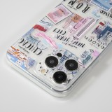 iPhone 14 Pro Max Case Hülle - Silikon Gummi Städte der Welt - Transparent