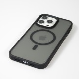 iPhone 14 Pro Max Case Hülle - Jelly cover glass semi-durchsichtig MagSafe - Black